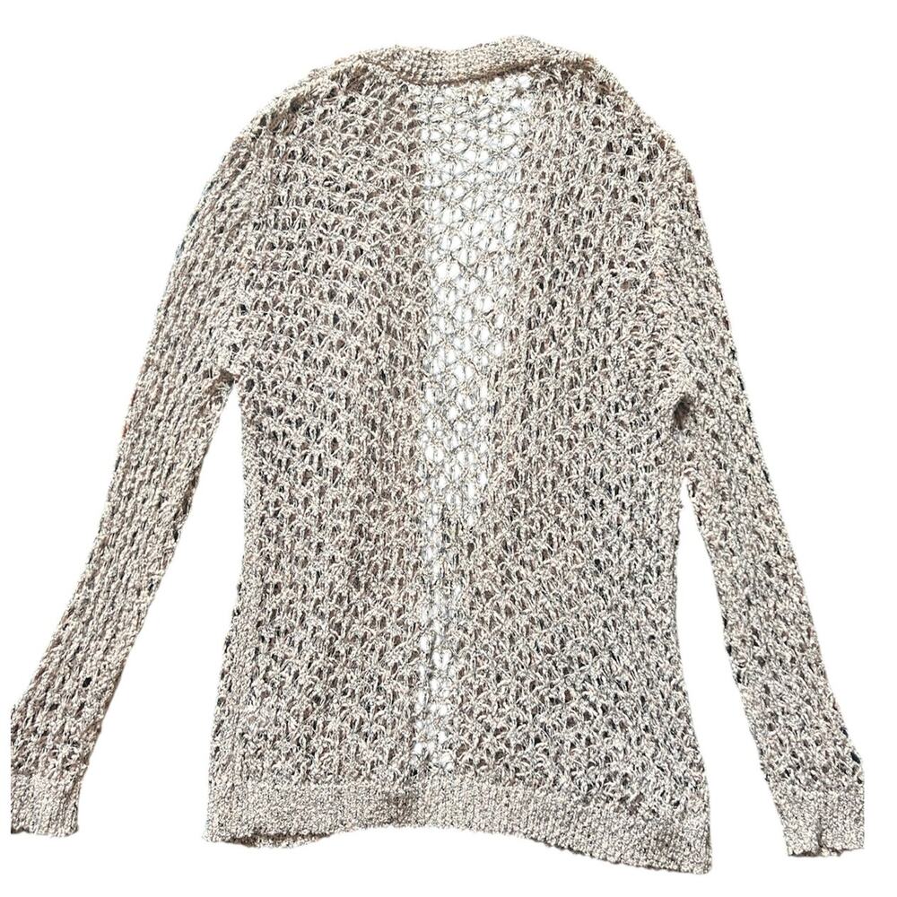 POL Knit Open Front Cardigan Sweater Light Pink Size Large Womens